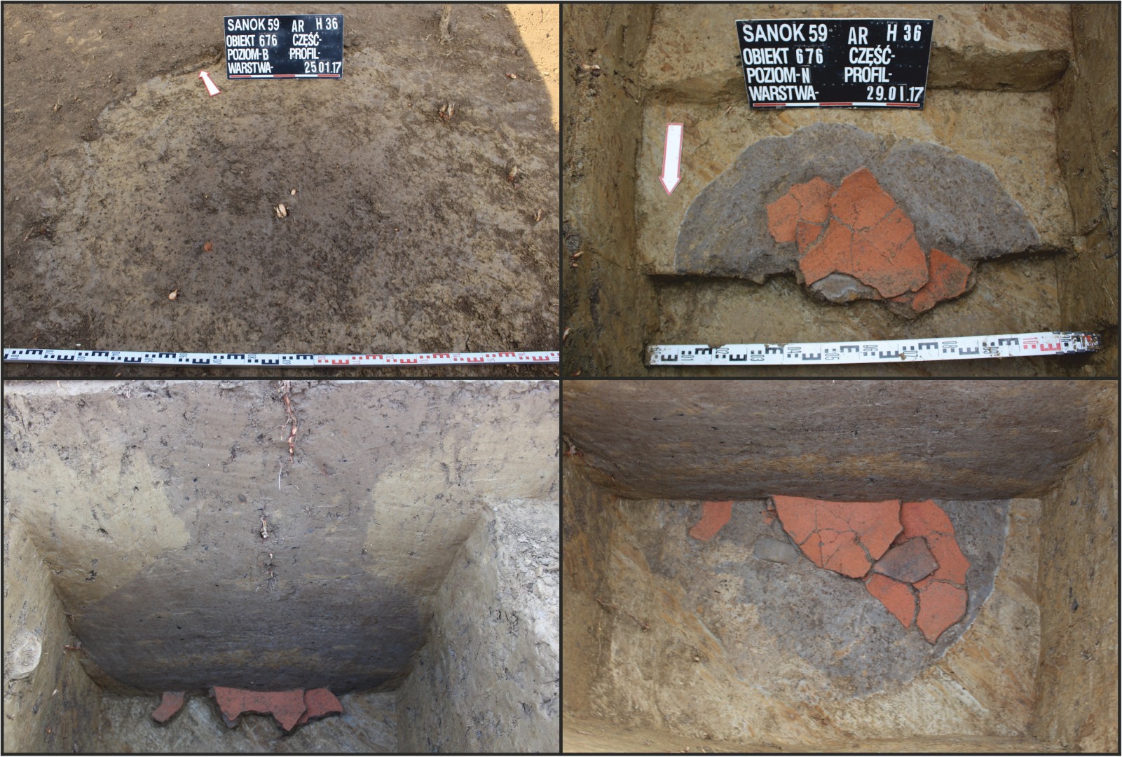 Sanok, stan. 59–60. Wybrane jamy gospodarcze o profilu workowatym: obiekt 676/59 w trakcie eksploracji
