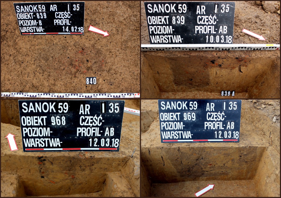 Sanok, stan. 59&ndash;60. Wybrane jamy posłupowe z konstrukcji III