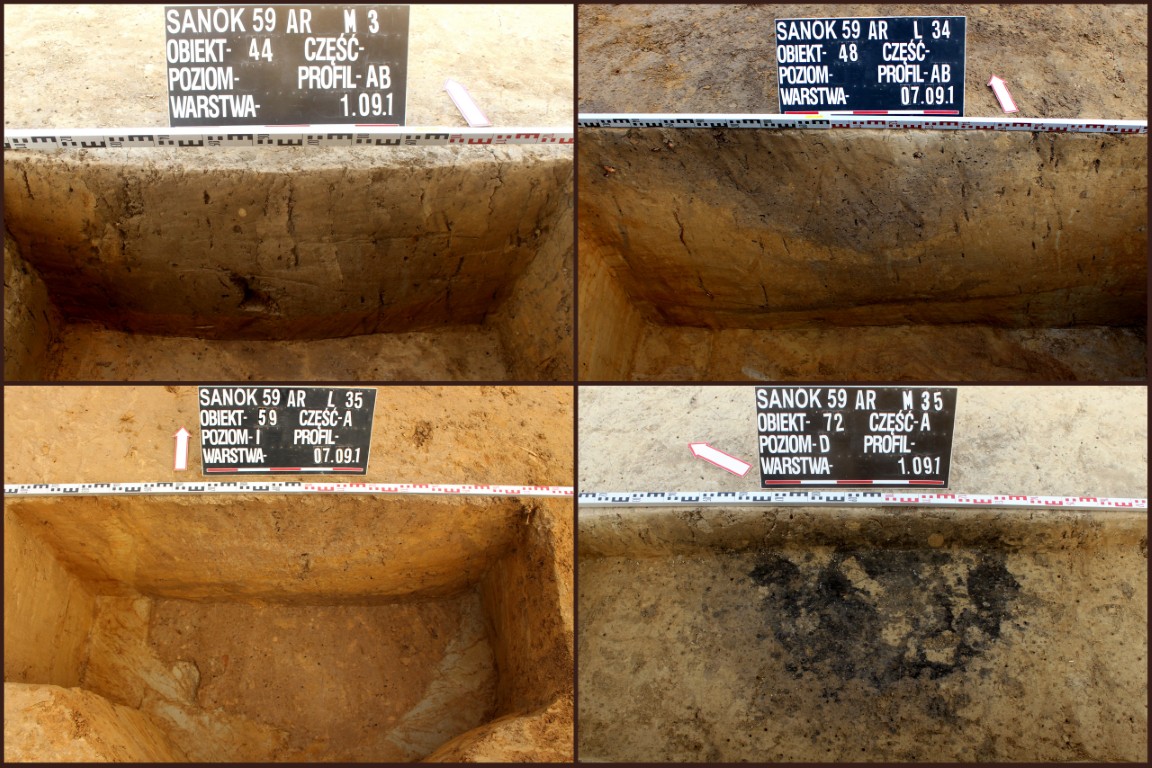 Sanok, stan. 59&ndash;60. Rzuty i profile jam zasobowych nr 44/59 i 48/59, 59/59 i 72/59